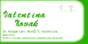 valentina novak business card